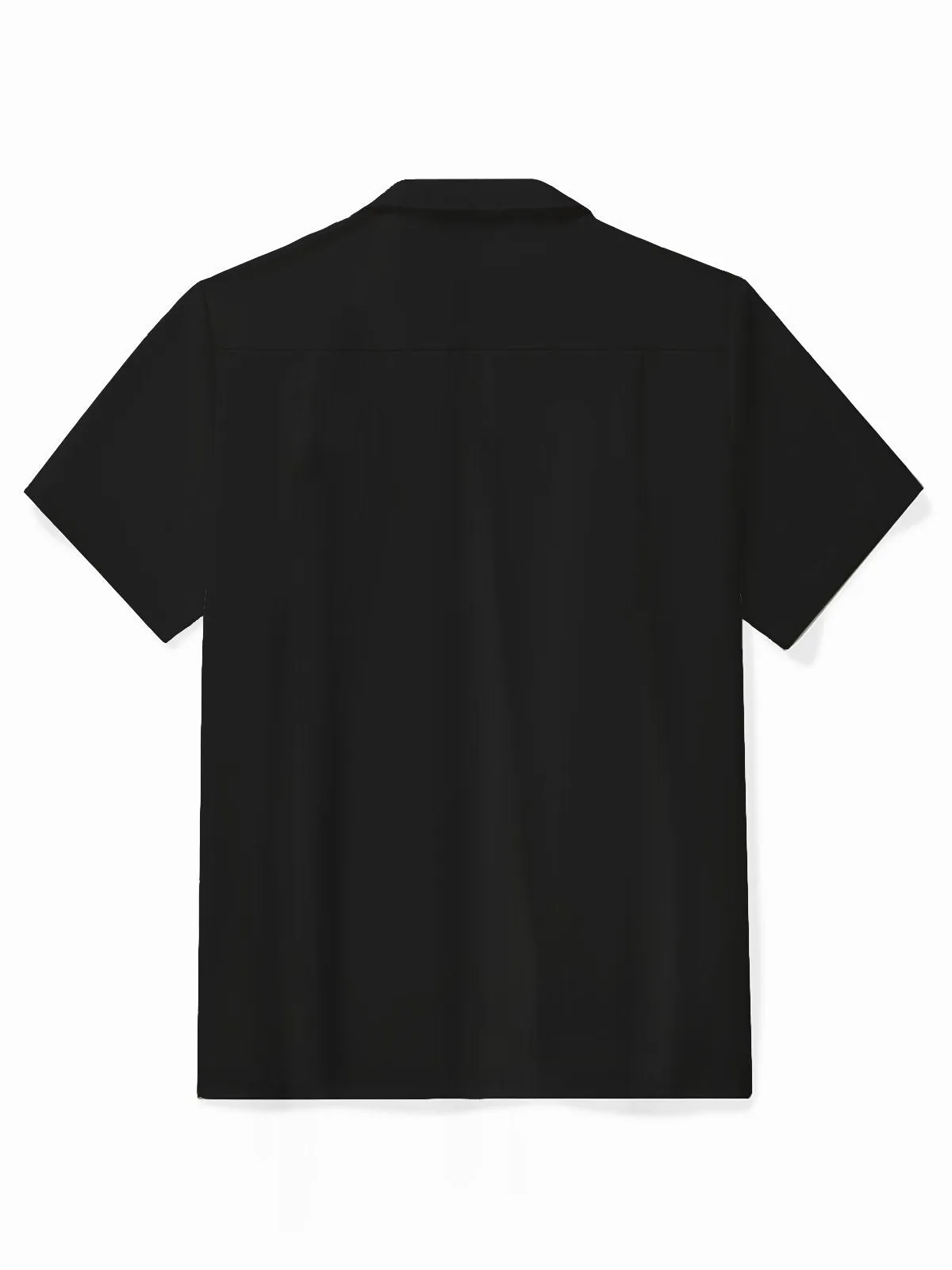 Alohadaddy Vintage Classic Car Black Men's Bowling Shirt Easy Care Camp Pocket Shirt Big Tall