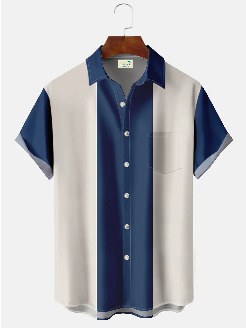 Alohadaddy Vintage Plain Printed Casual Plus Size Shirts