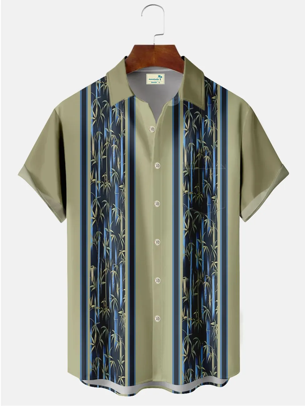 Alohadaddy Vintage Plant Bowling Printed Casual Plus Size Shirts