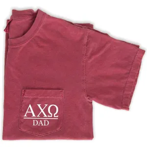 Alpha Chi Omega Dad T-Shirt - Crimson