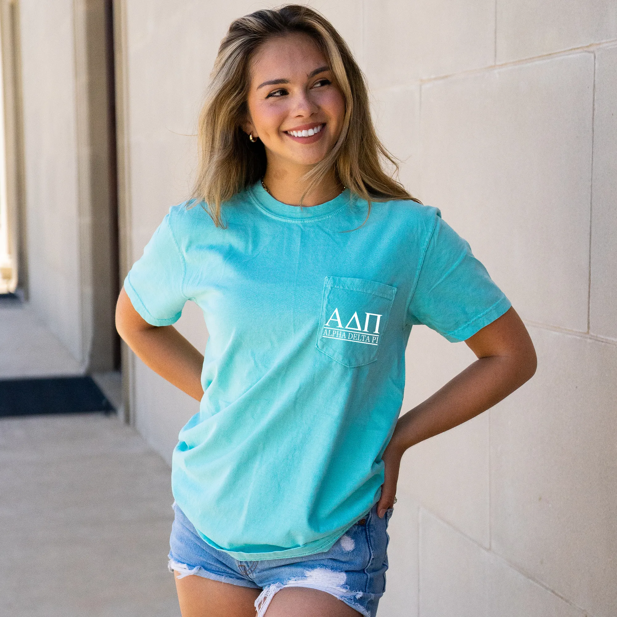 Alpha Delta Pi Block Letters T-Shirt
