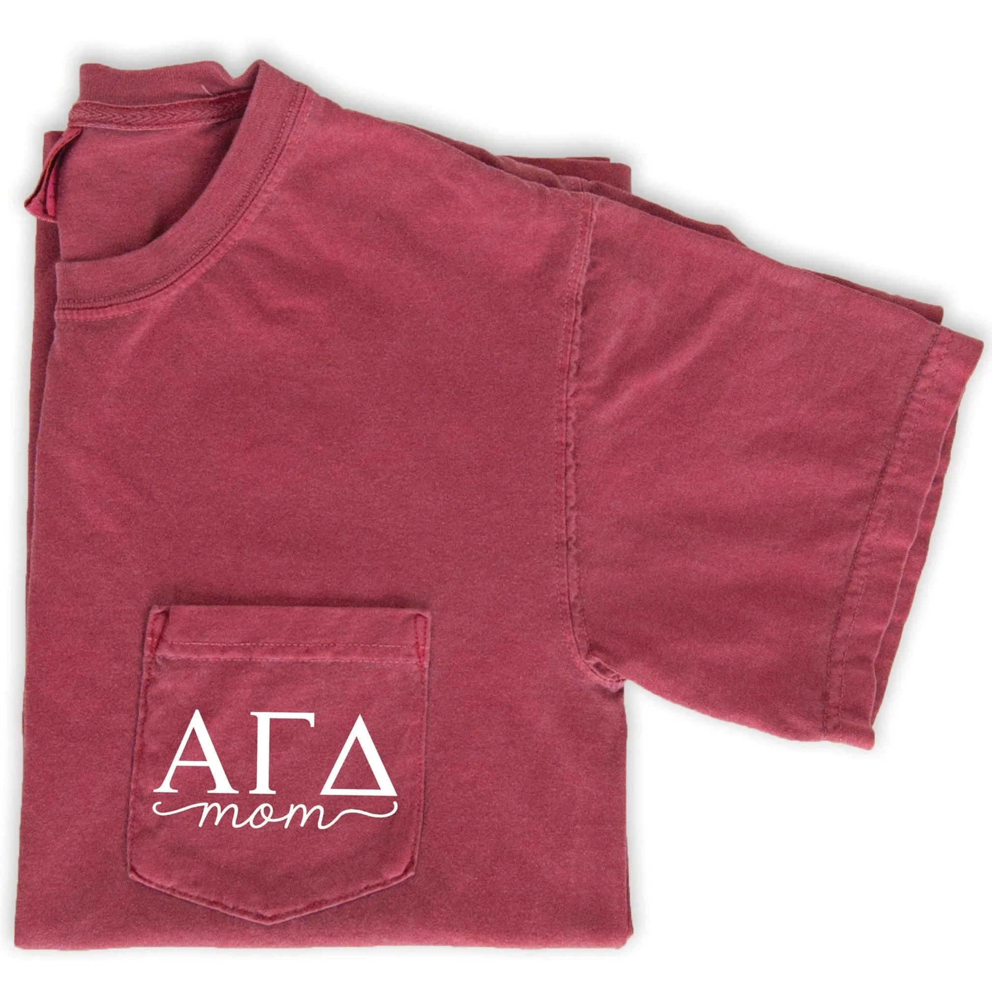 Alpha Gamma Delta Mom T-Shirt - Crimson