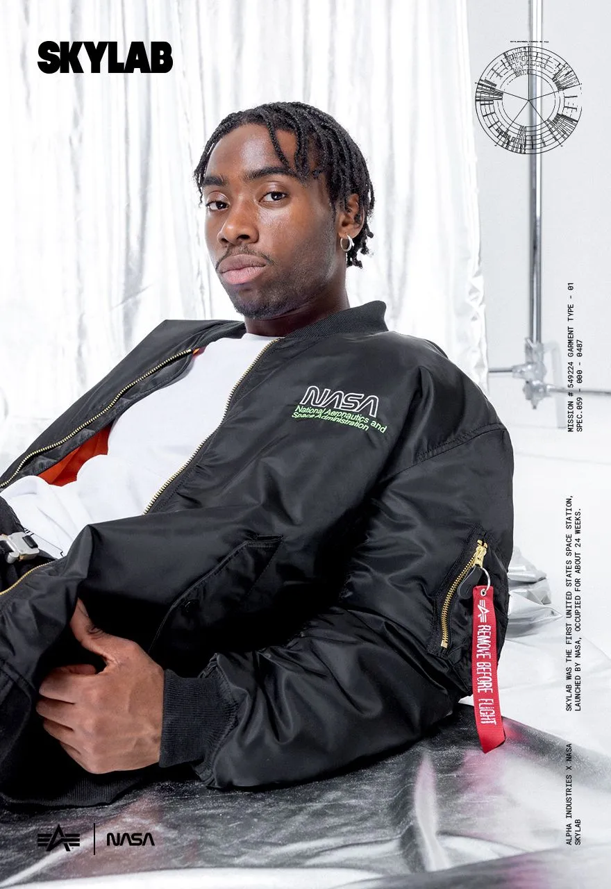 Alpha Industries giacca Ma-1 Nasa Skylab Bomber black green