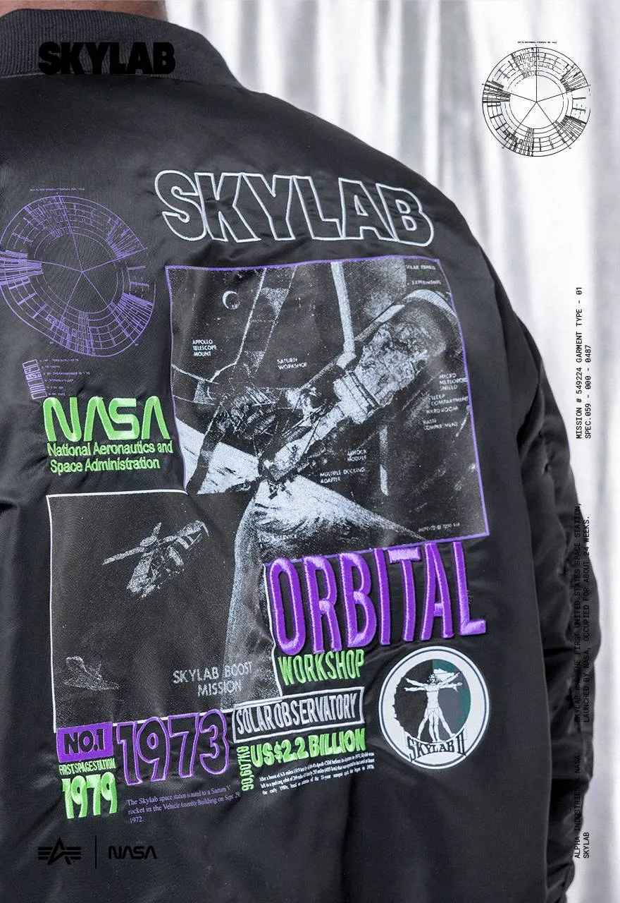 Alpha Industries giacca Ma-1 Nasa Skylab Bomber black green