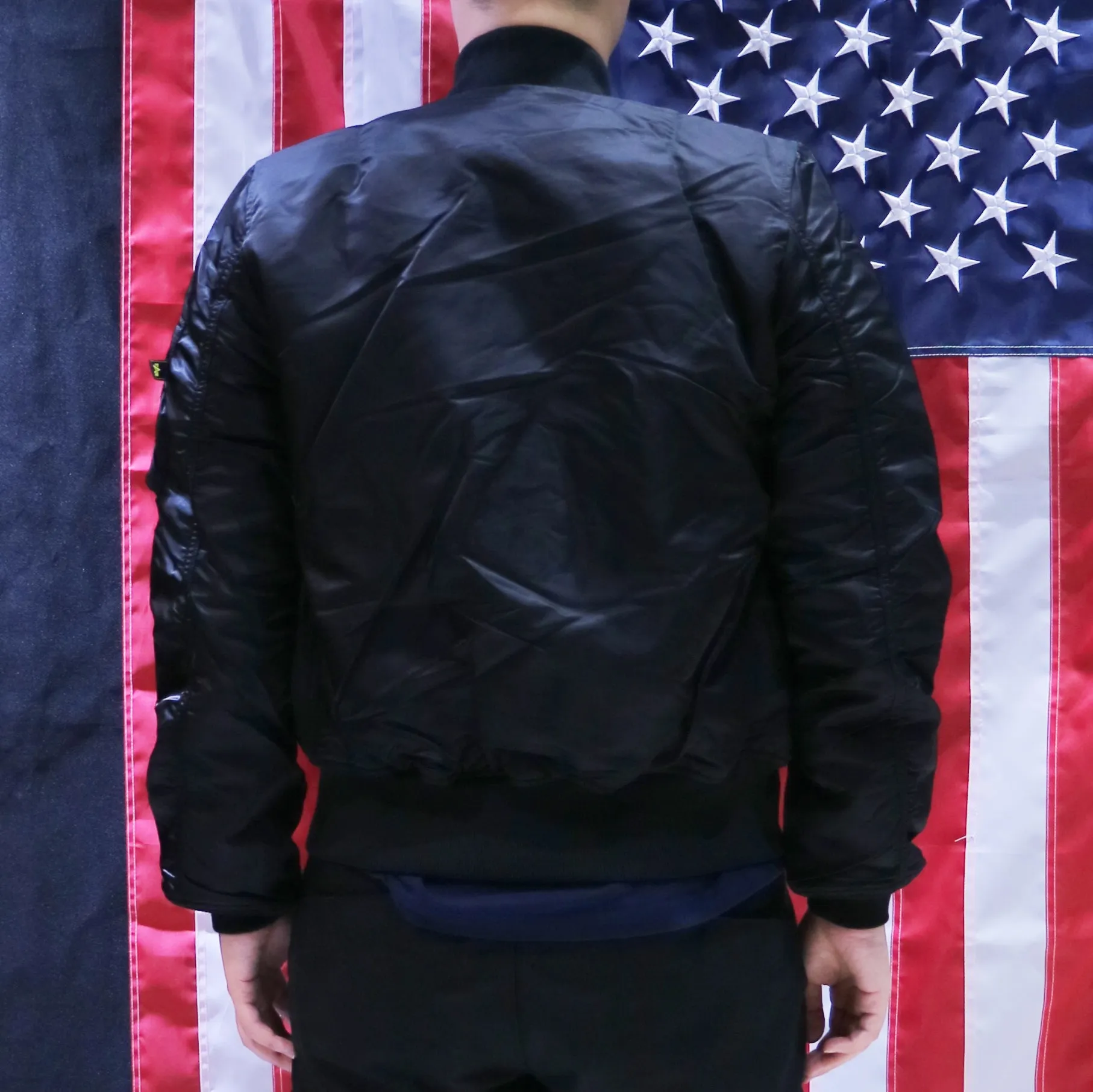ALPHA MA-1 FLIGHT JACKET SLIM FIT (BLACK)