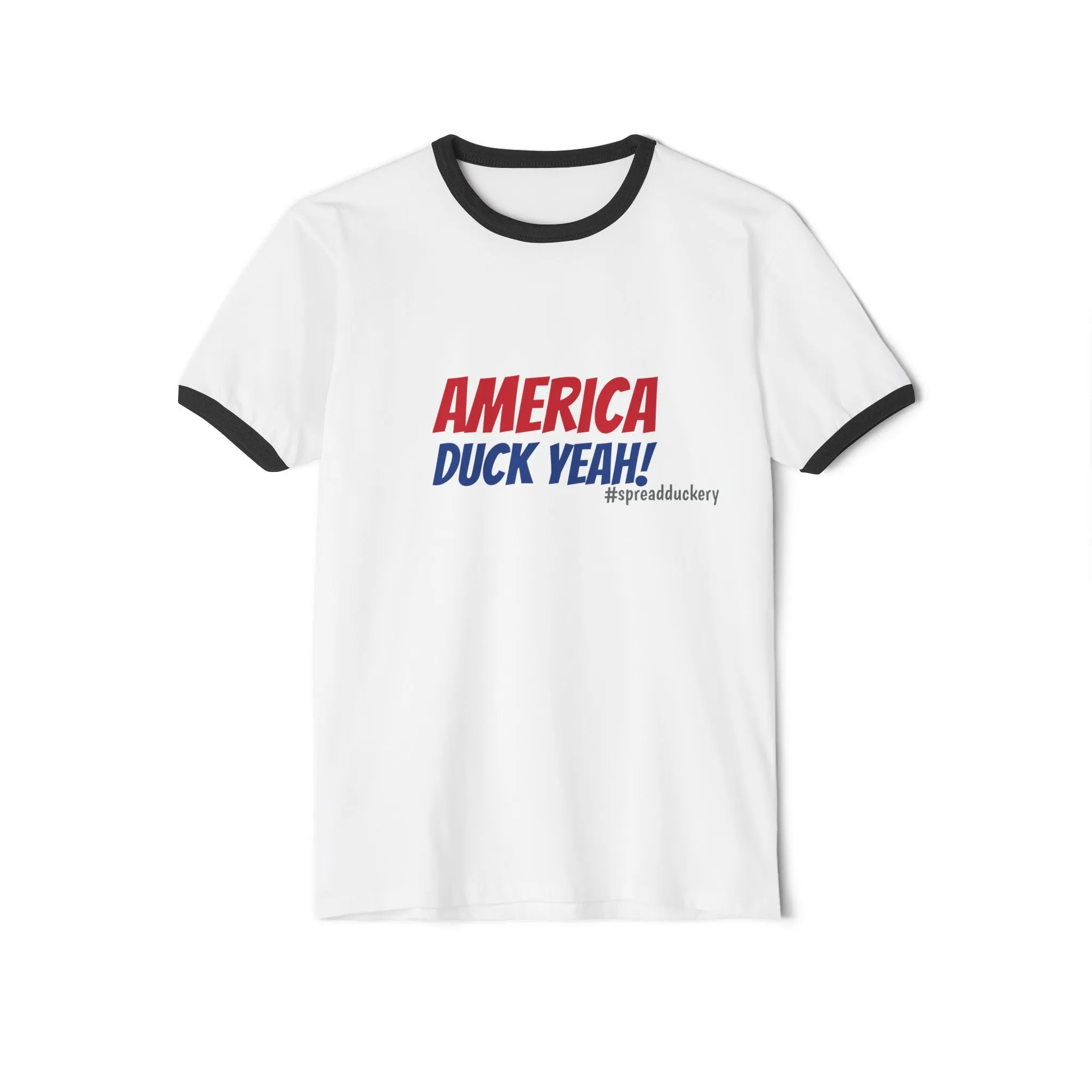 America, Duck Yeah! Cotton Ringer T-Shirt