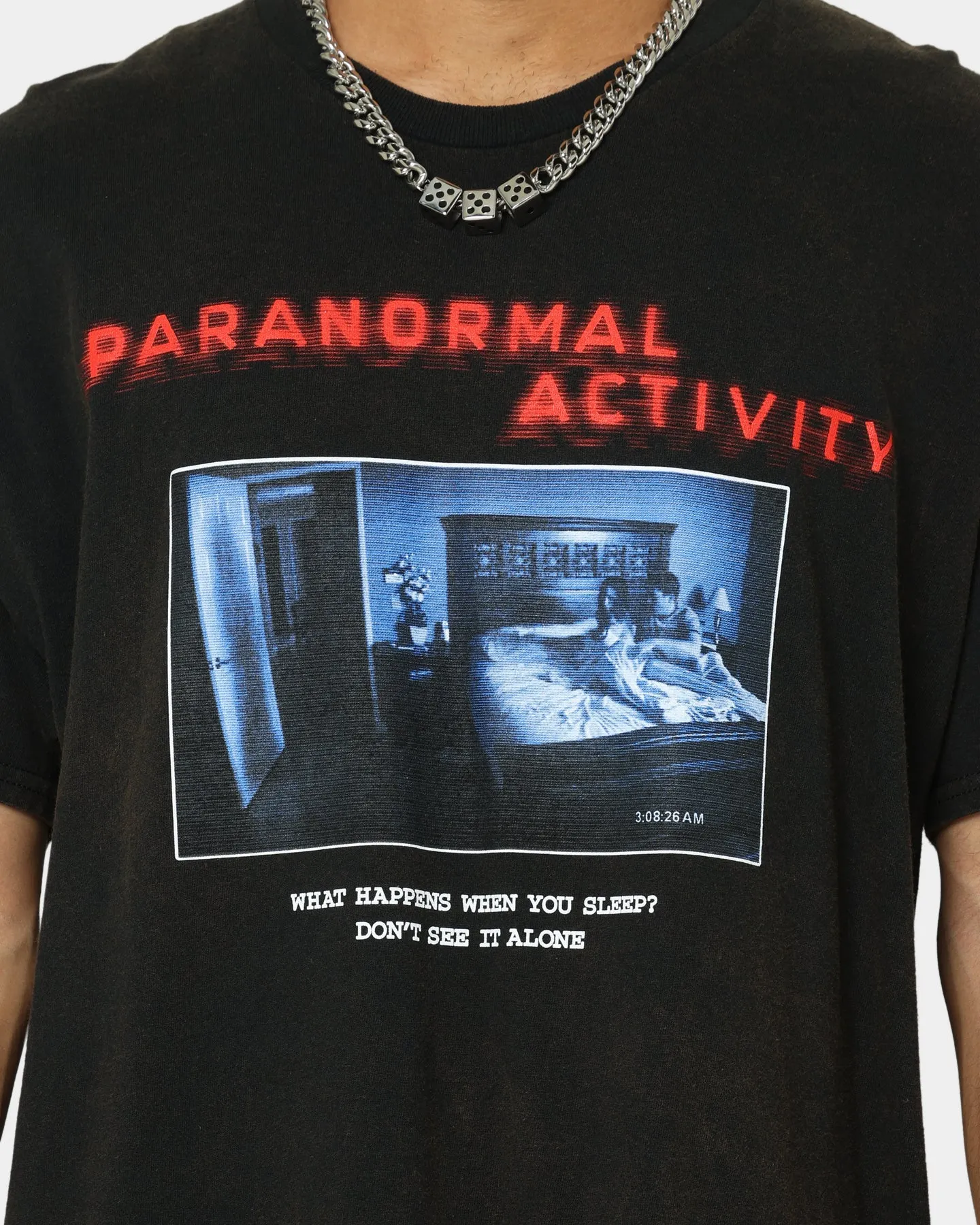 American Thrift X Paranormal Activity Paranormal Activity Vintage T-Shirt Black Wash
