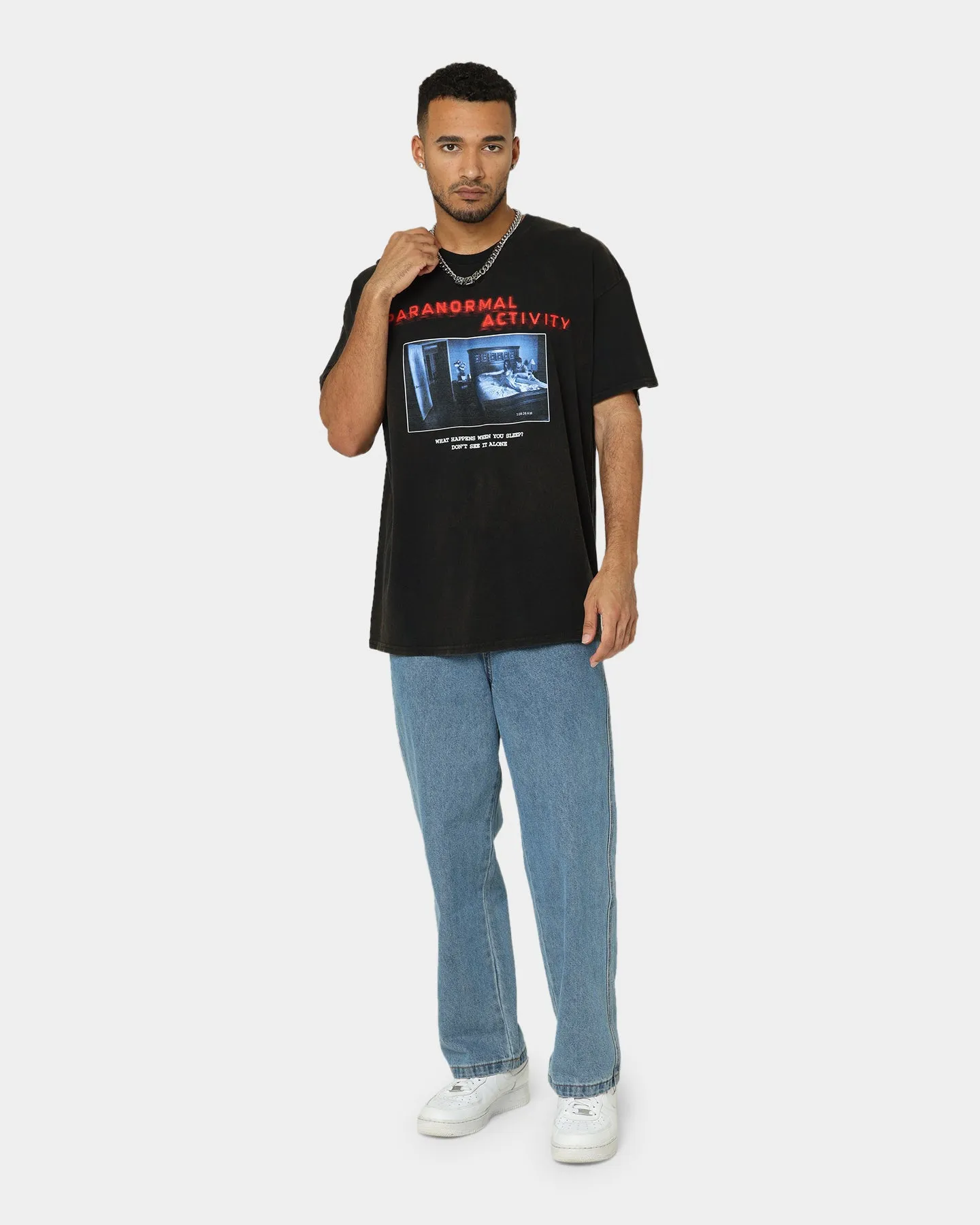 American Thrift X Paranormal Activity Paranormal Activity Vintage T-Shirt Black Wash