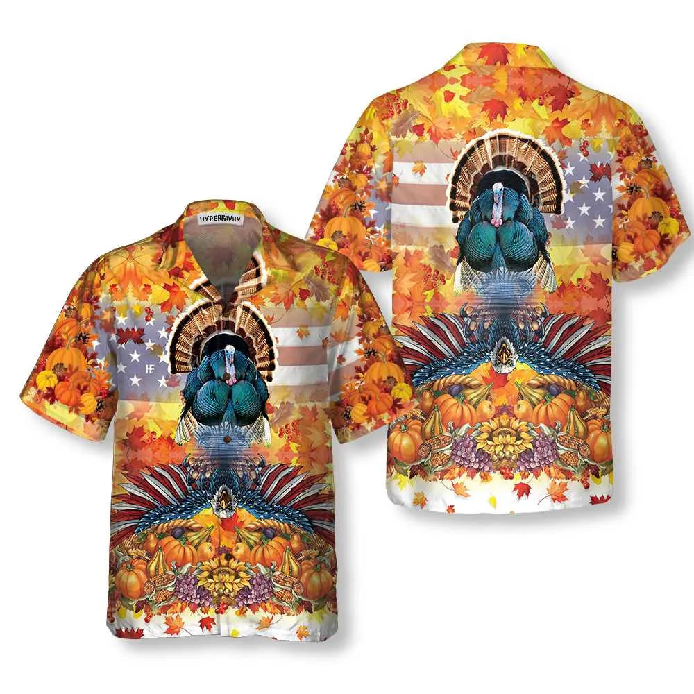 American Turkey Thanksgiving Hawaiian Shirt, Unique Gift For Thanksgiving Day