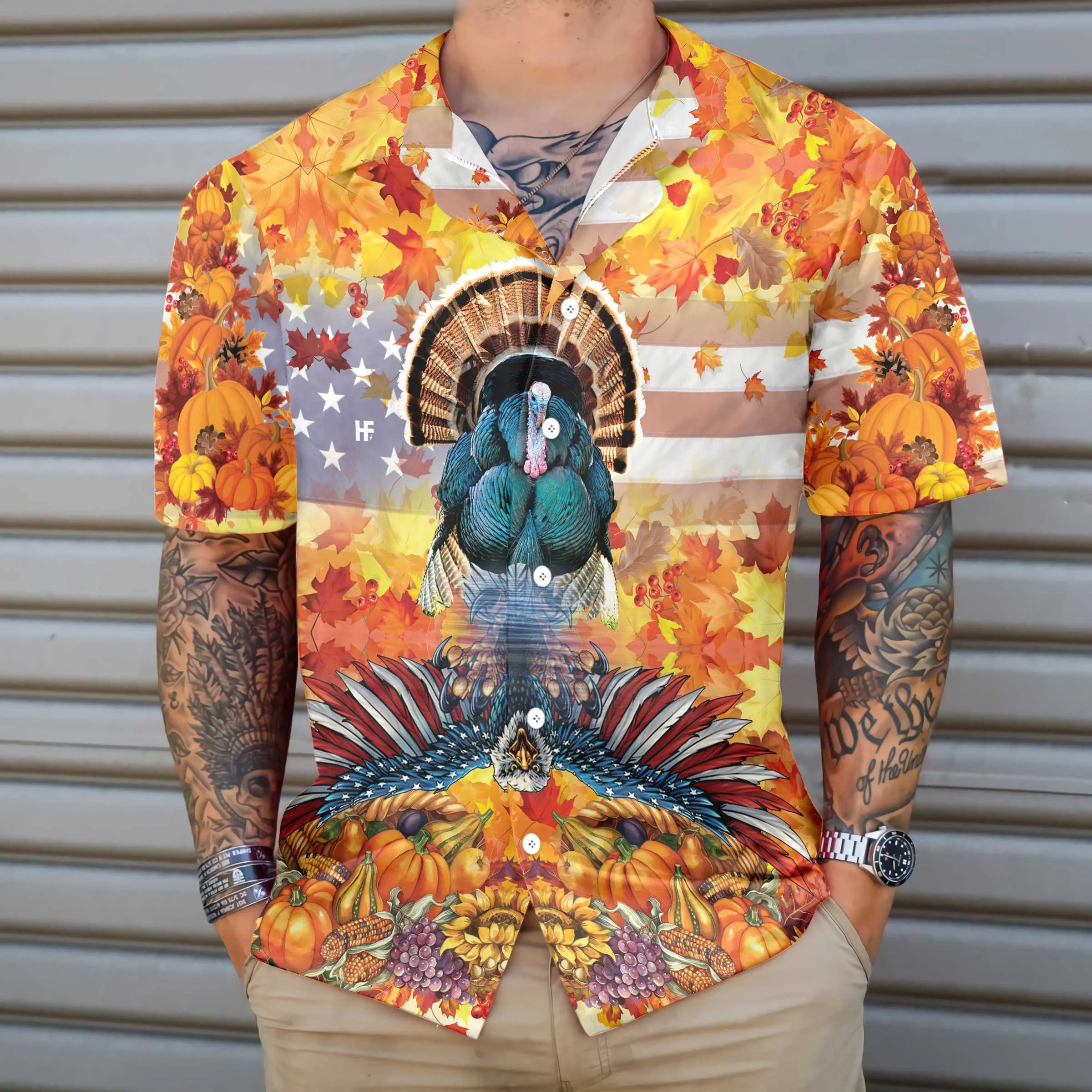 American Turkey Thanksgiving Hawaiian Shirt, Unique Gift For Thanksgiving Day