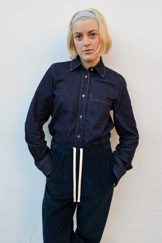 American Vintage Padow Navy Trousers