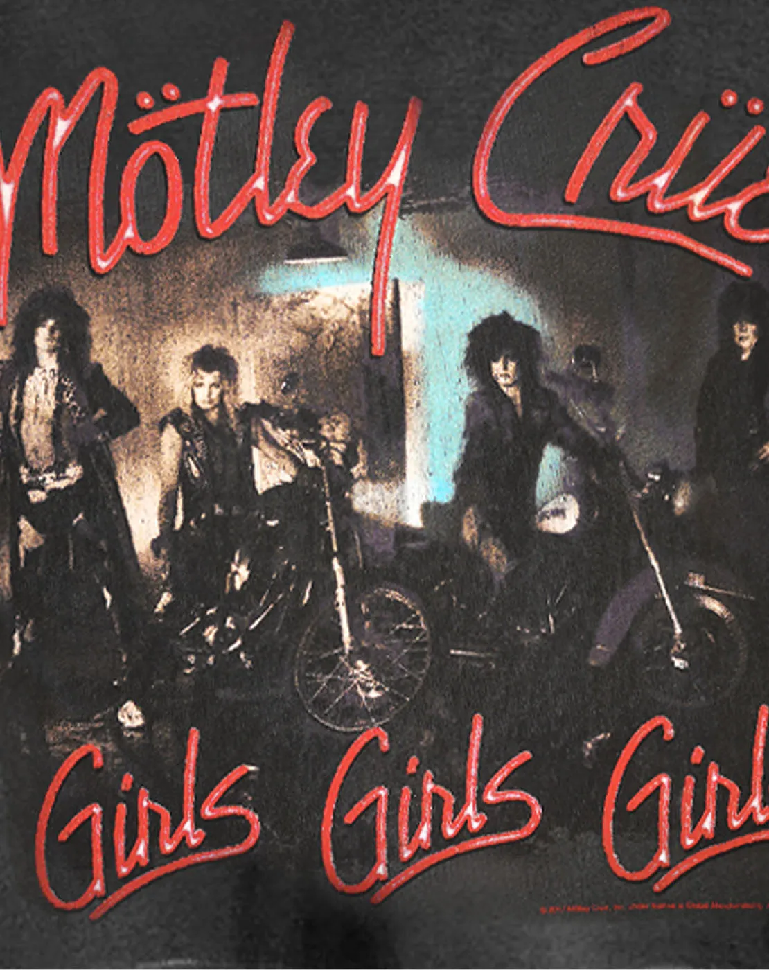 Amplified Motley Crue Girls Girls Girls Women's Cropped T-Shirt