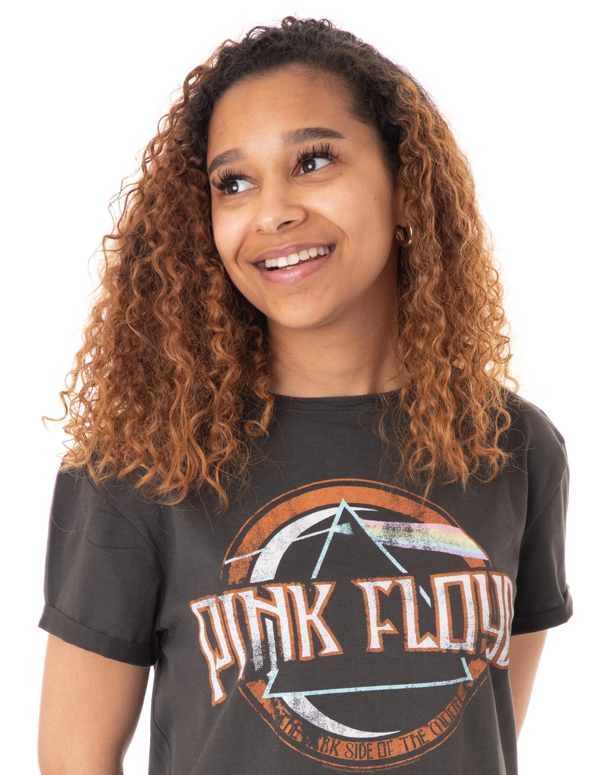 Amplified Pink Floyd On The Run Womens Cropped T-Shirt