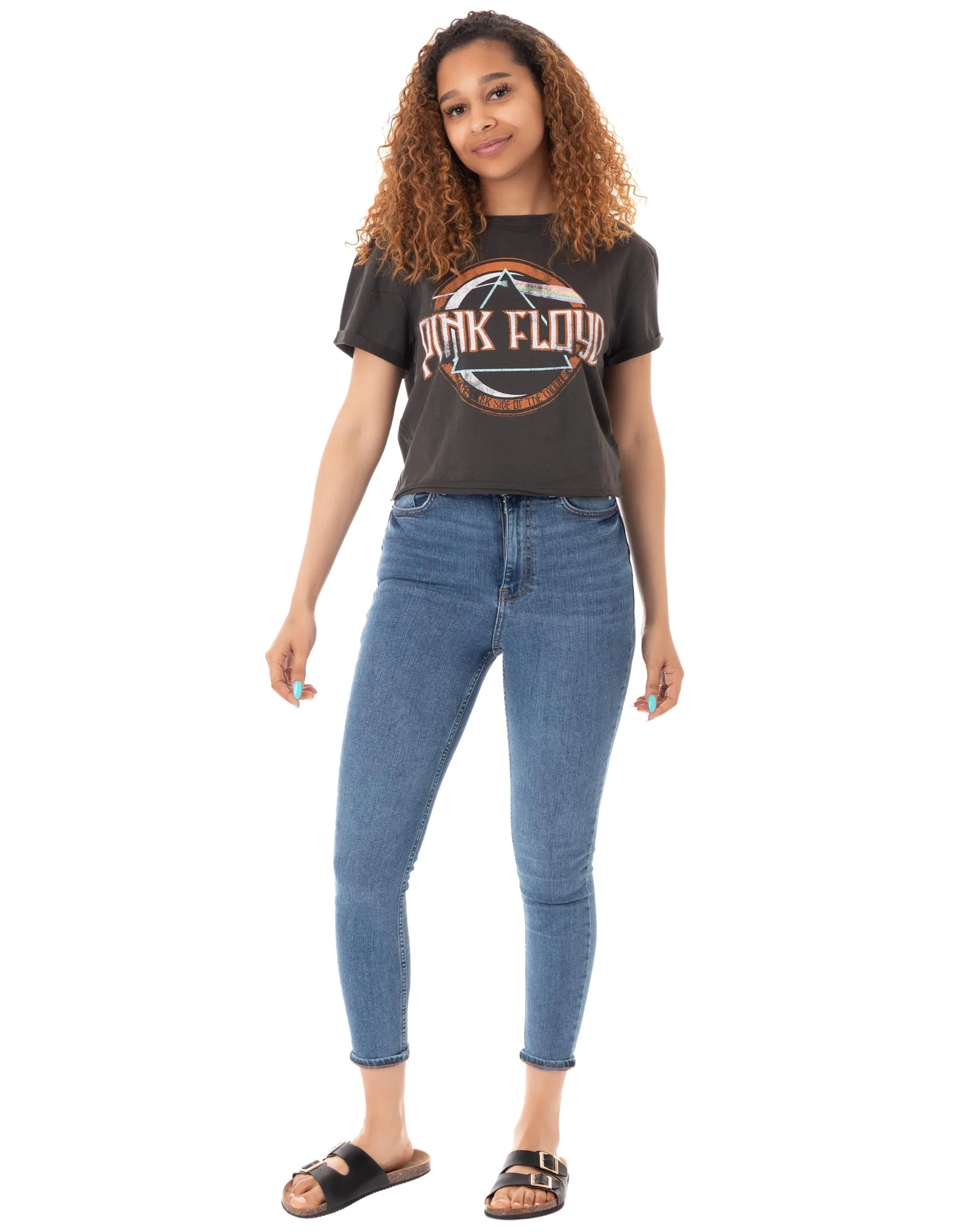 Amplified Pink Floyd On The Run Womens Cropped T-Shirt