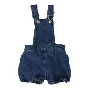 Analogie Cherry Floral Overalls - Blue (Graphic Denim Collection)