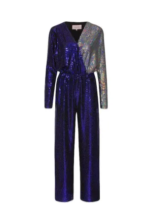 Anette Jumpsuit - Blue And Silver