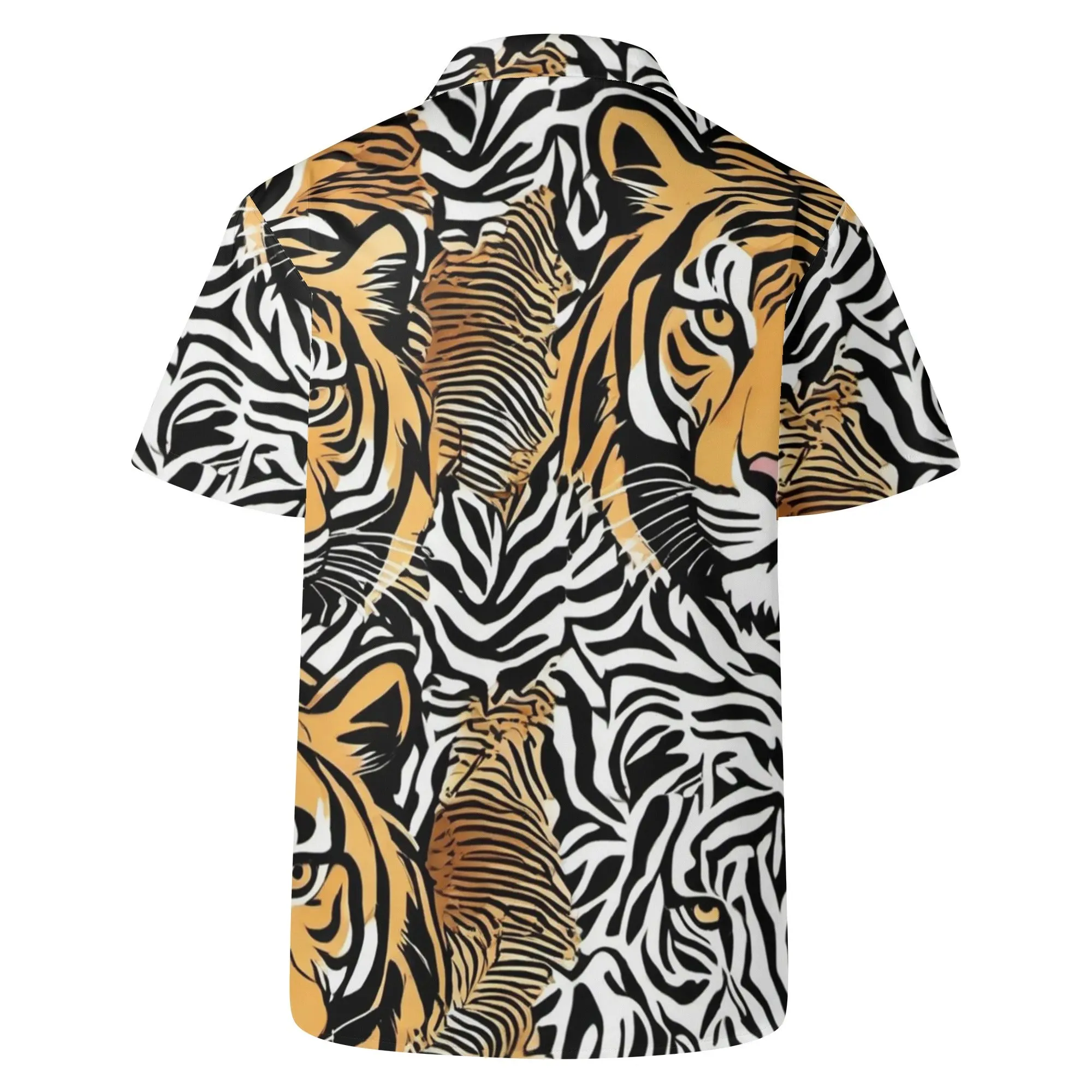 Animal Face Mens Casual Hawaiian Shirt|Resort Wear