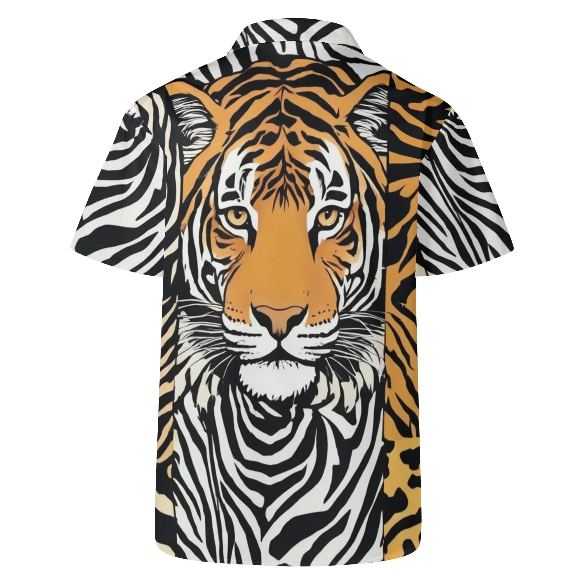 Animal Face Mens Casual Hawaiian Shirt|Resort Wear