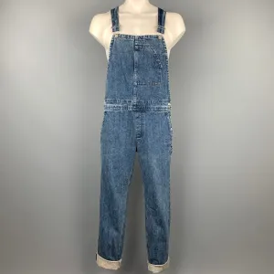 A.P.C. Size L Indigo Wash Denim Classic Overalls