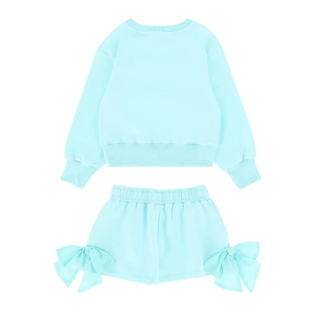 Aqua 'Paulette' Sweat Shorts Set