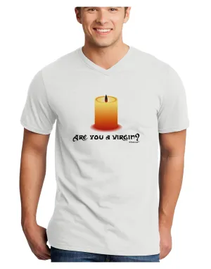 Are You A Virgin - Black Flame Candle Adult V-Neck T-shirt by TooLoud
