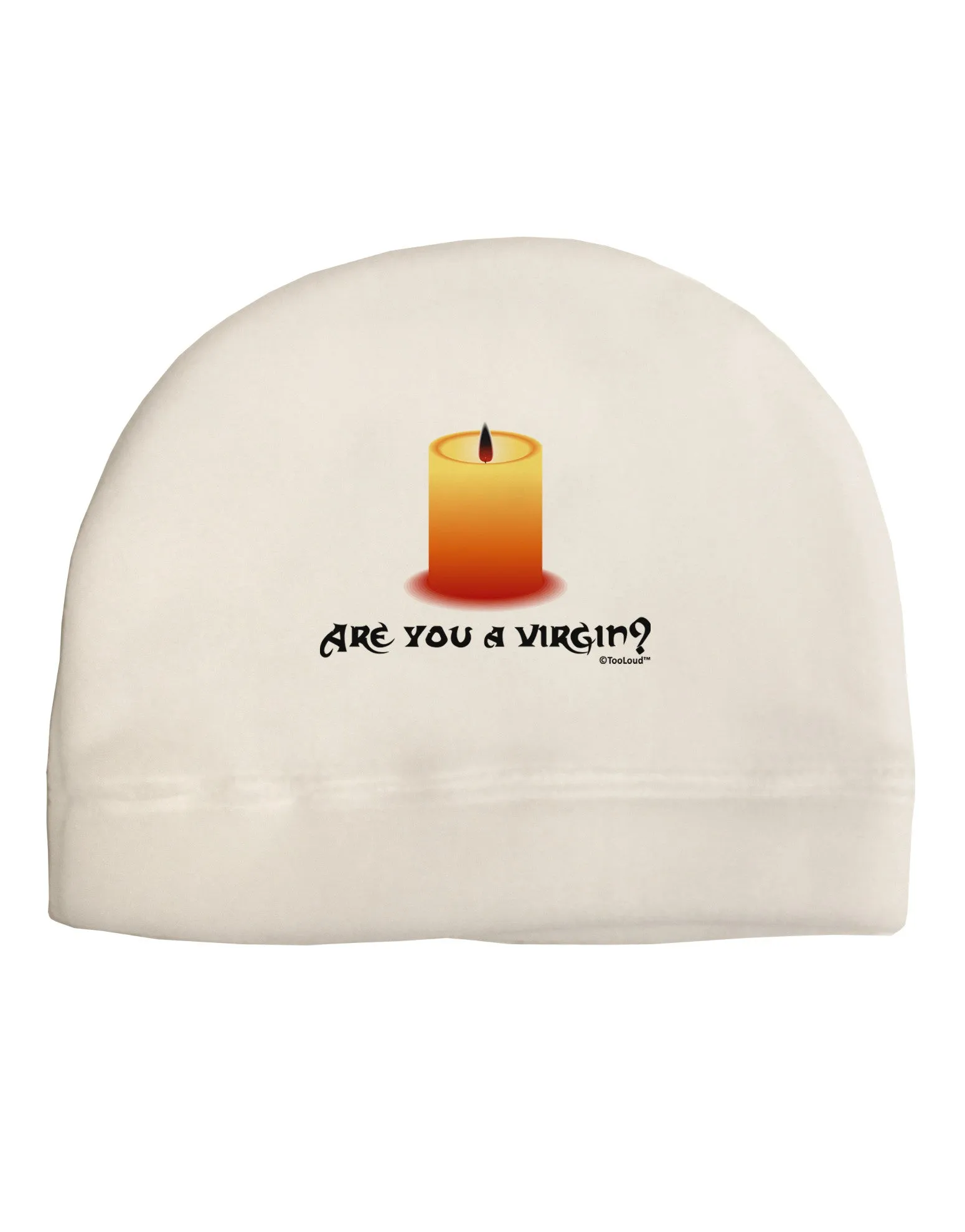 Are You A Virgin - Black Flame Candle Child Fleece Beanie Cap Hat by TooLoud