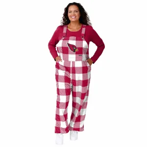Arizona Cardinals NFL Womens Plaid Bib Overalls