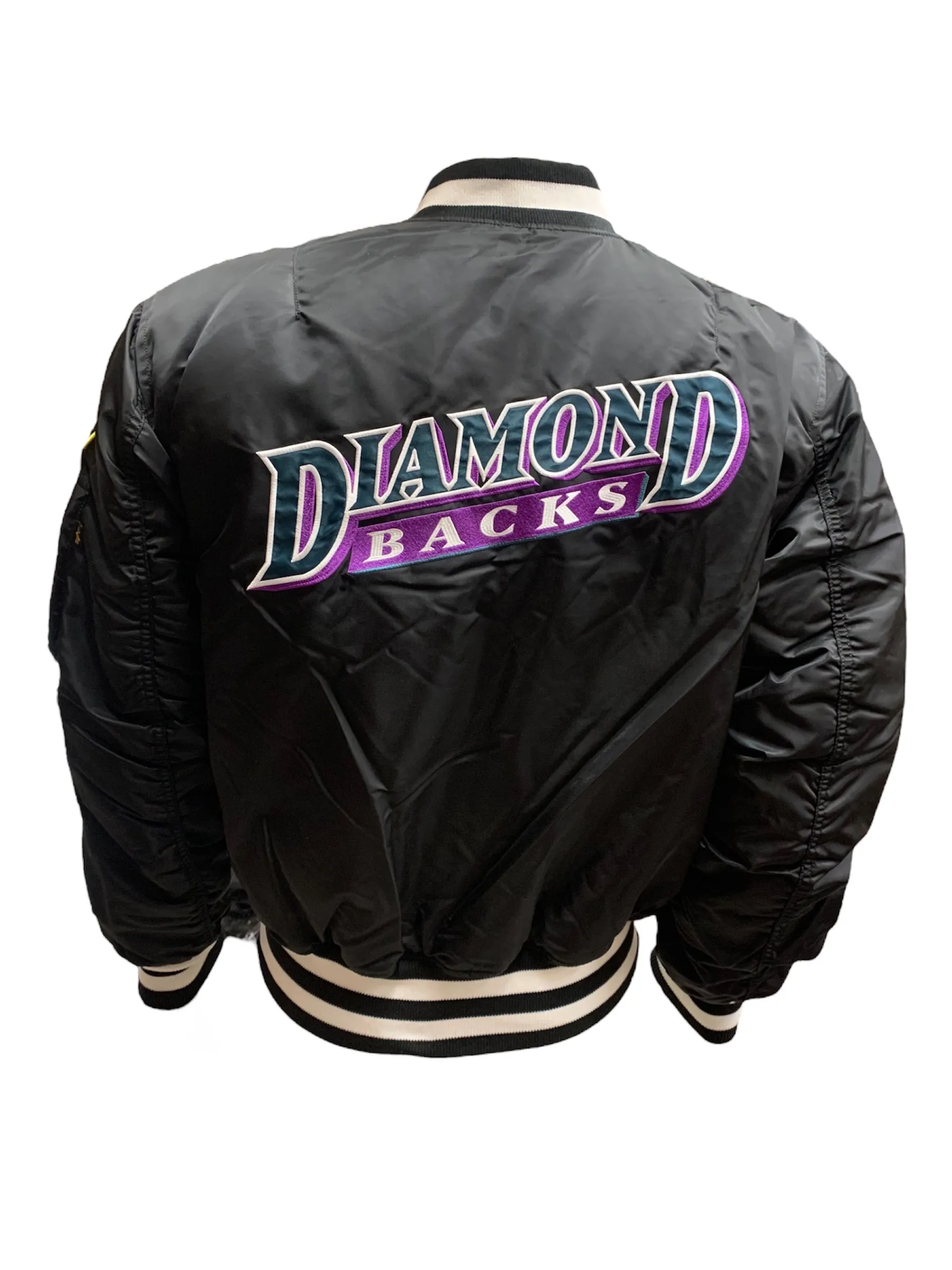 ARIZONA DIAMONDBACKS MEN'S ALPHA INDUSTRIES REVERSIBLE BOMBER JACKET