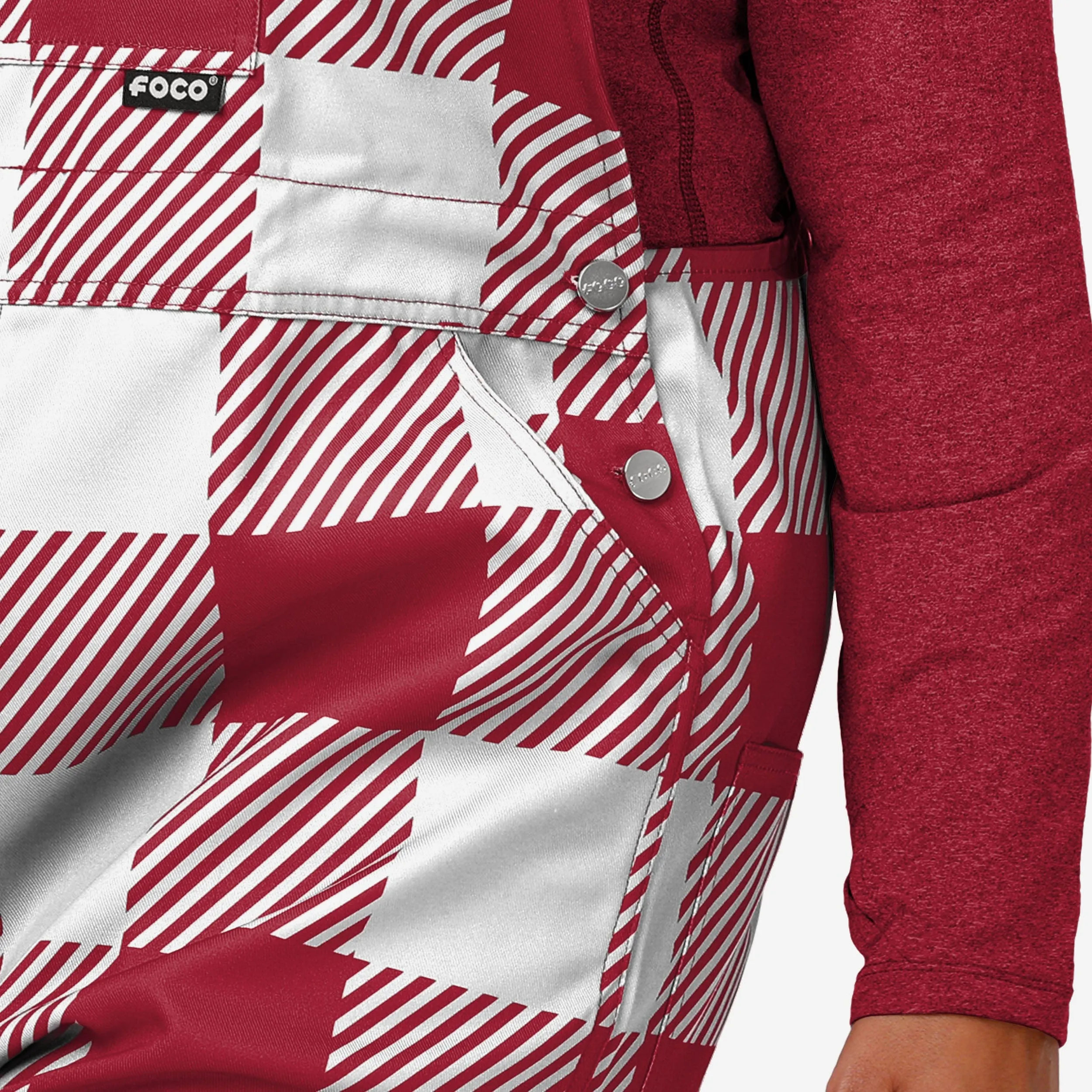 Arkansas Razorbacks Womens Plaid Bib Overalls