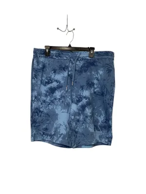 Armani Exchange Mens Regular Fit Sweat Shorts Blue Camouflage Medium