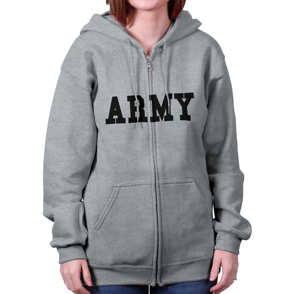 Army Logo Zipper Hoodie