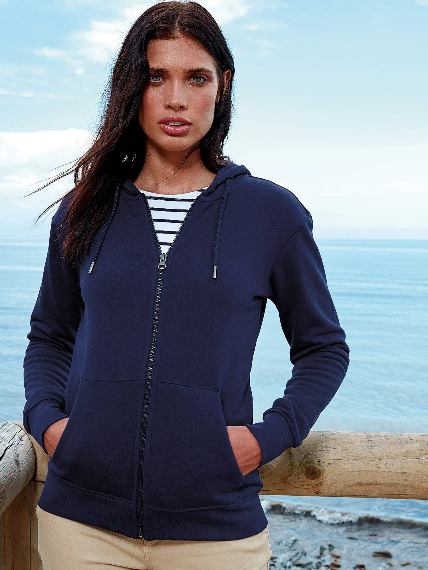 Asquith & Fox Womens Zip Organic Hoodie AQ081
