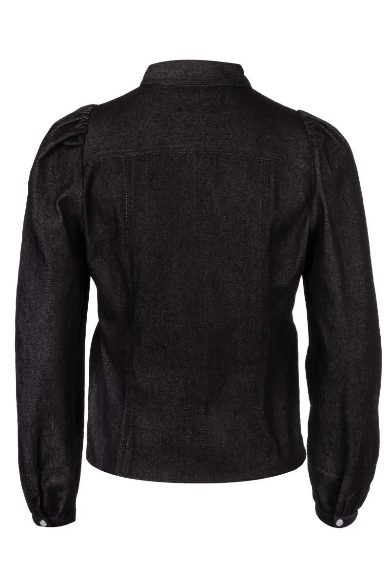 Asta Ls Shirt | Black Denim | Skjorte fra Liberté