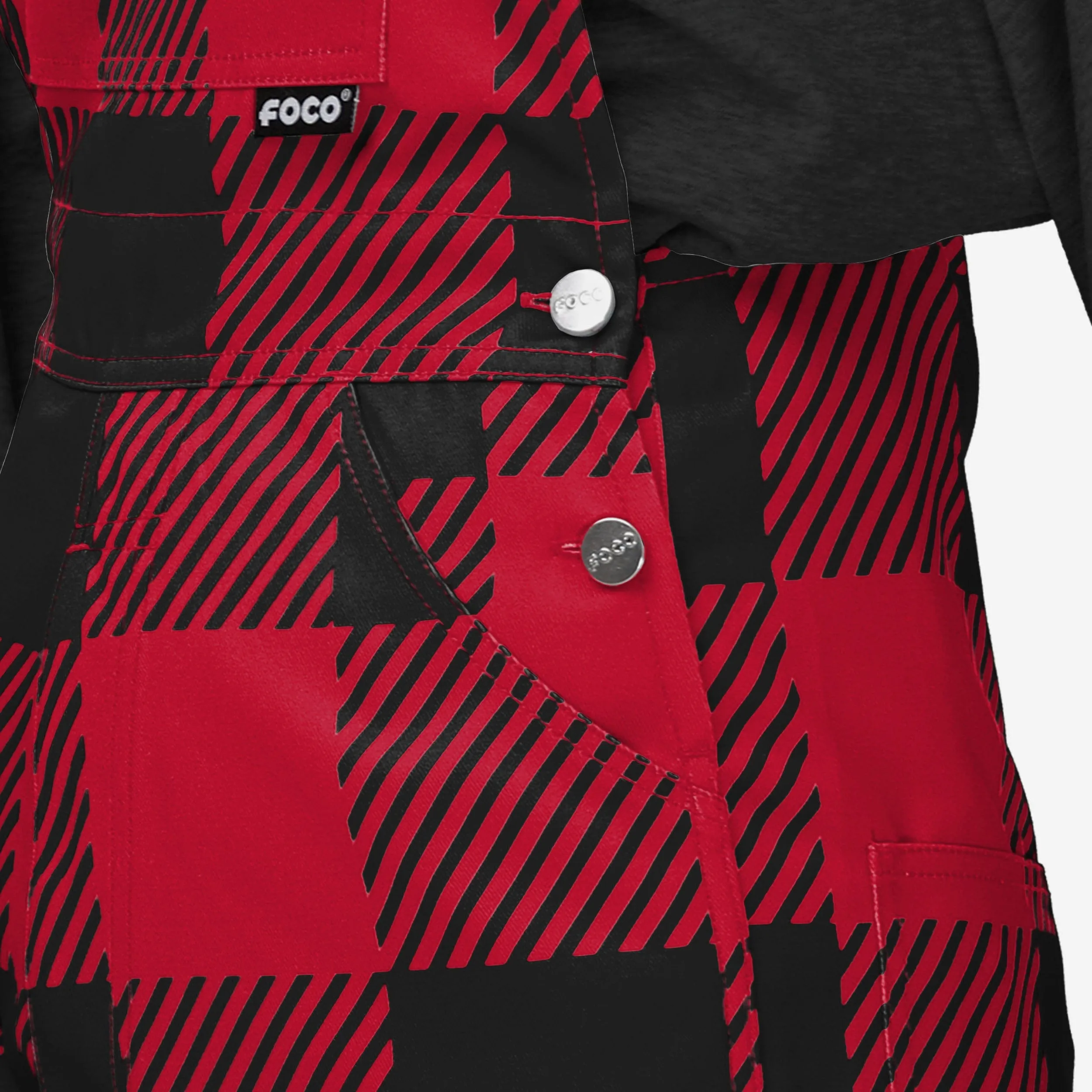 Atlanta Falcons Womens Plaid Bib Overalls