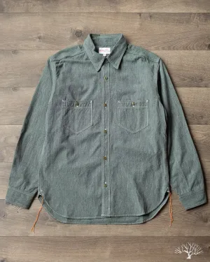 Atlas Work Shirt - Sage Green Salt & Pepper