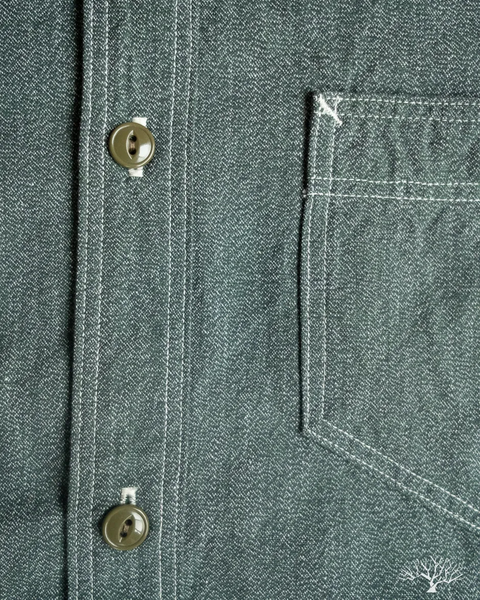Atlas Work Shirt - Sage Green Salt & Pepper