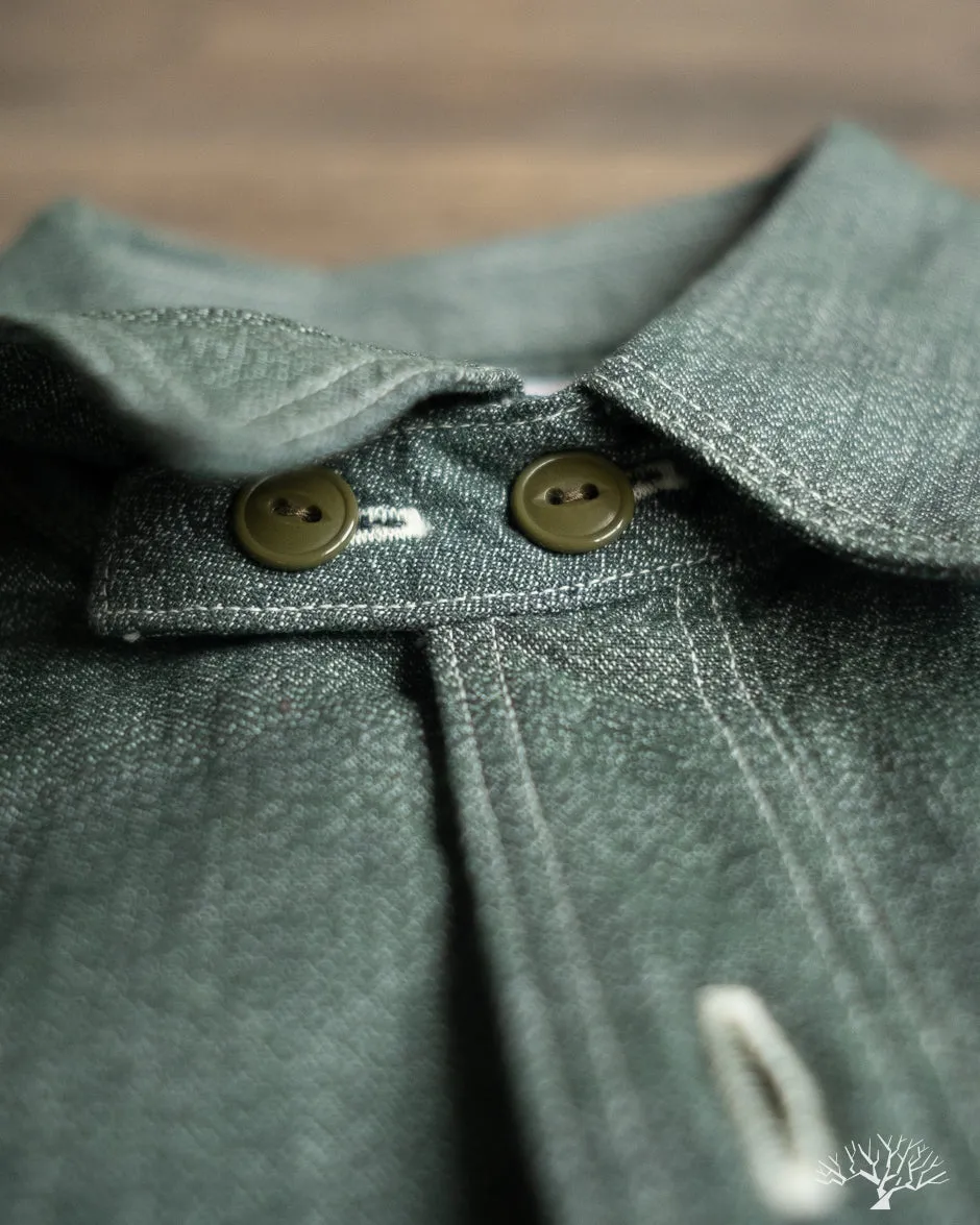 Atlas Work Shirt - Sage Green Salt & Pepper