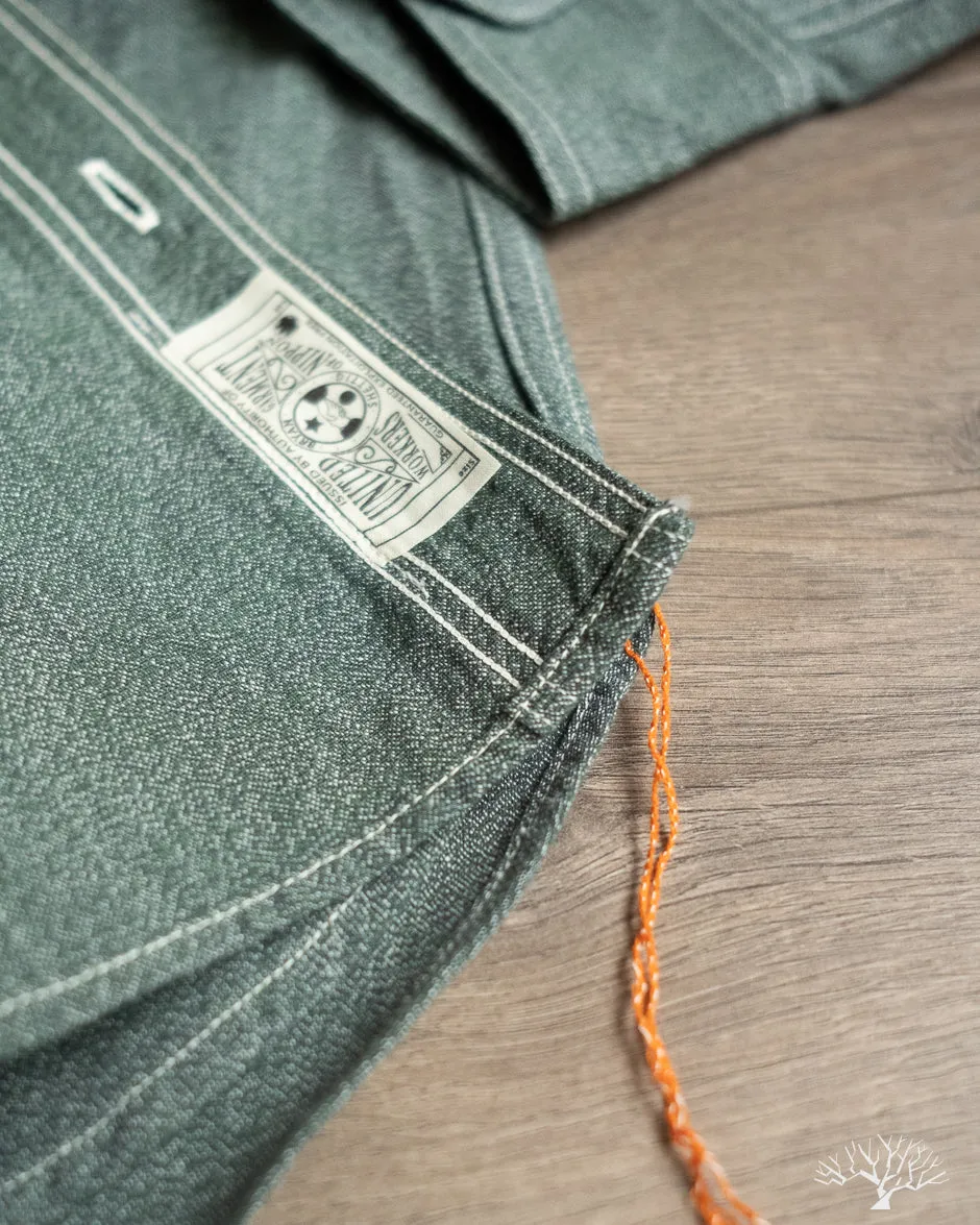 Atlas Work Shirt - Sage Green Salt & Pepper