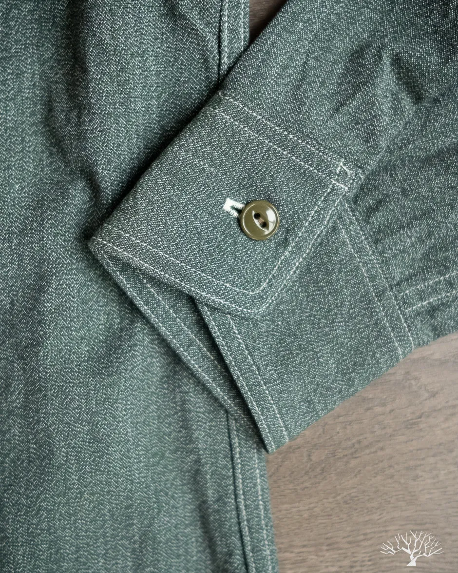 Atlas Work Shirt - Sage Green Salt & Pepper