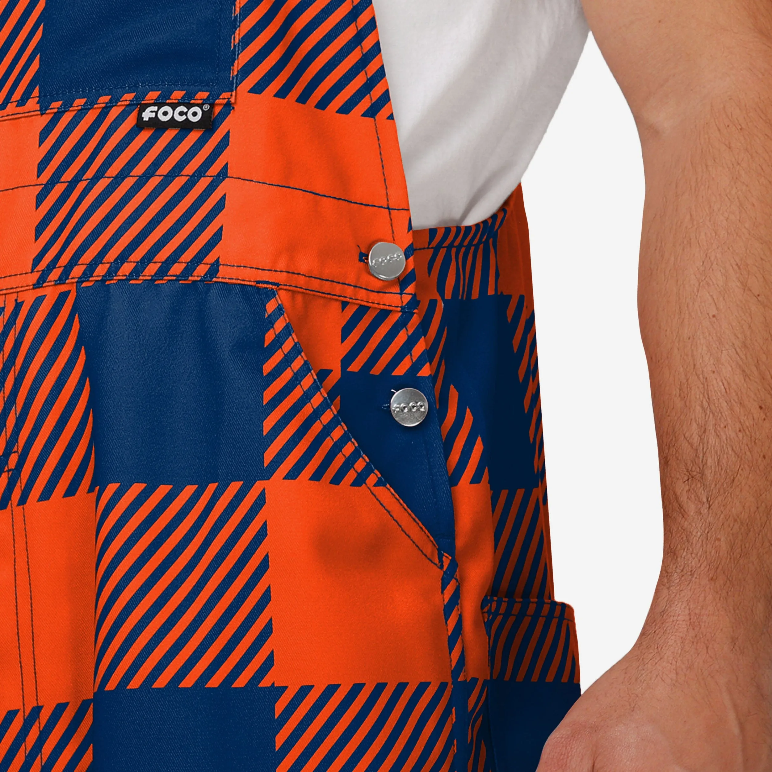 Auburn Tigers Mens Plaid Bib Overalls