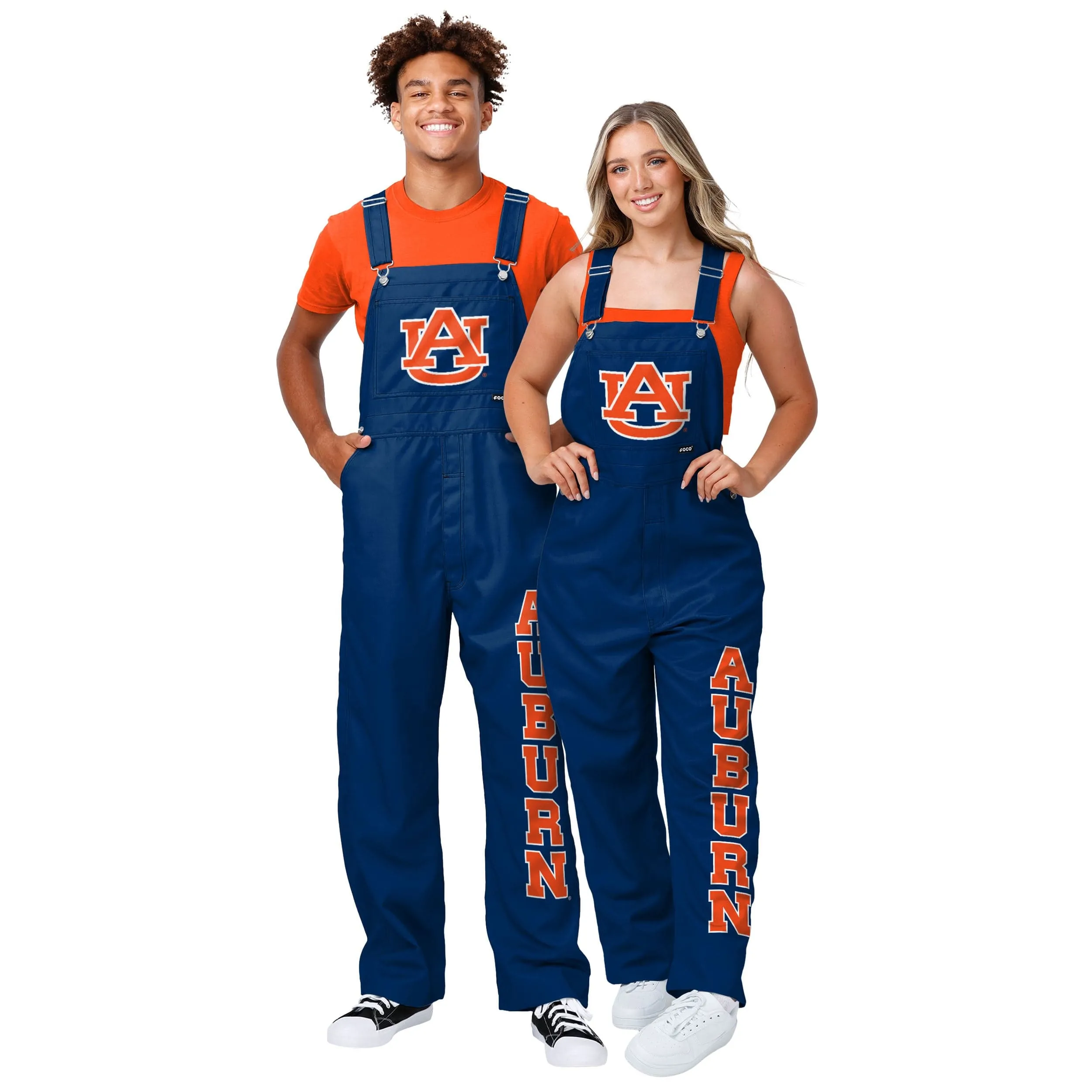 Auburn Tigers NCAA Womens Big Logo Bib Overalls