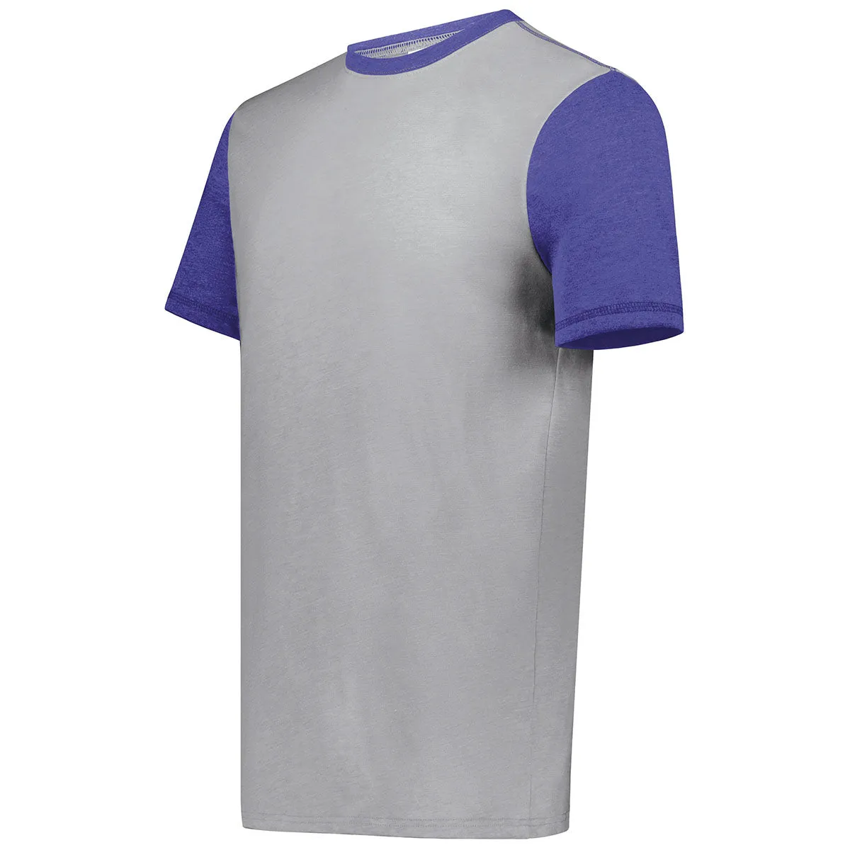 Augusta Sportswear Men's Grey Heather/Purple Heather Gameday Vintage Ringer Tee