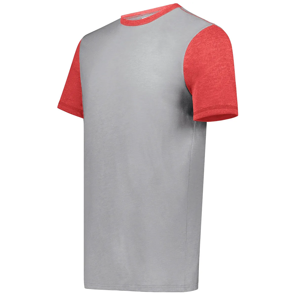 Augusta Sportswear Men's Grey Heather/Scarlet Heather Gameday Vintage Ringer Tee