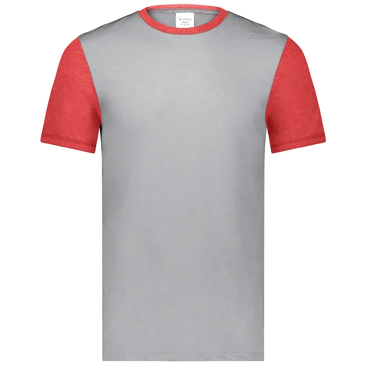 Augusta Sportswear Men's Grey Heather/Scarlet Heather Gameday Vintage Ringer Tee