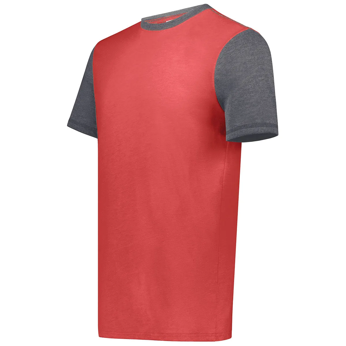 Augusta Sportswear Men's Scarlet Heather/Carbon Heather Gameday Vintage Ringer Tee