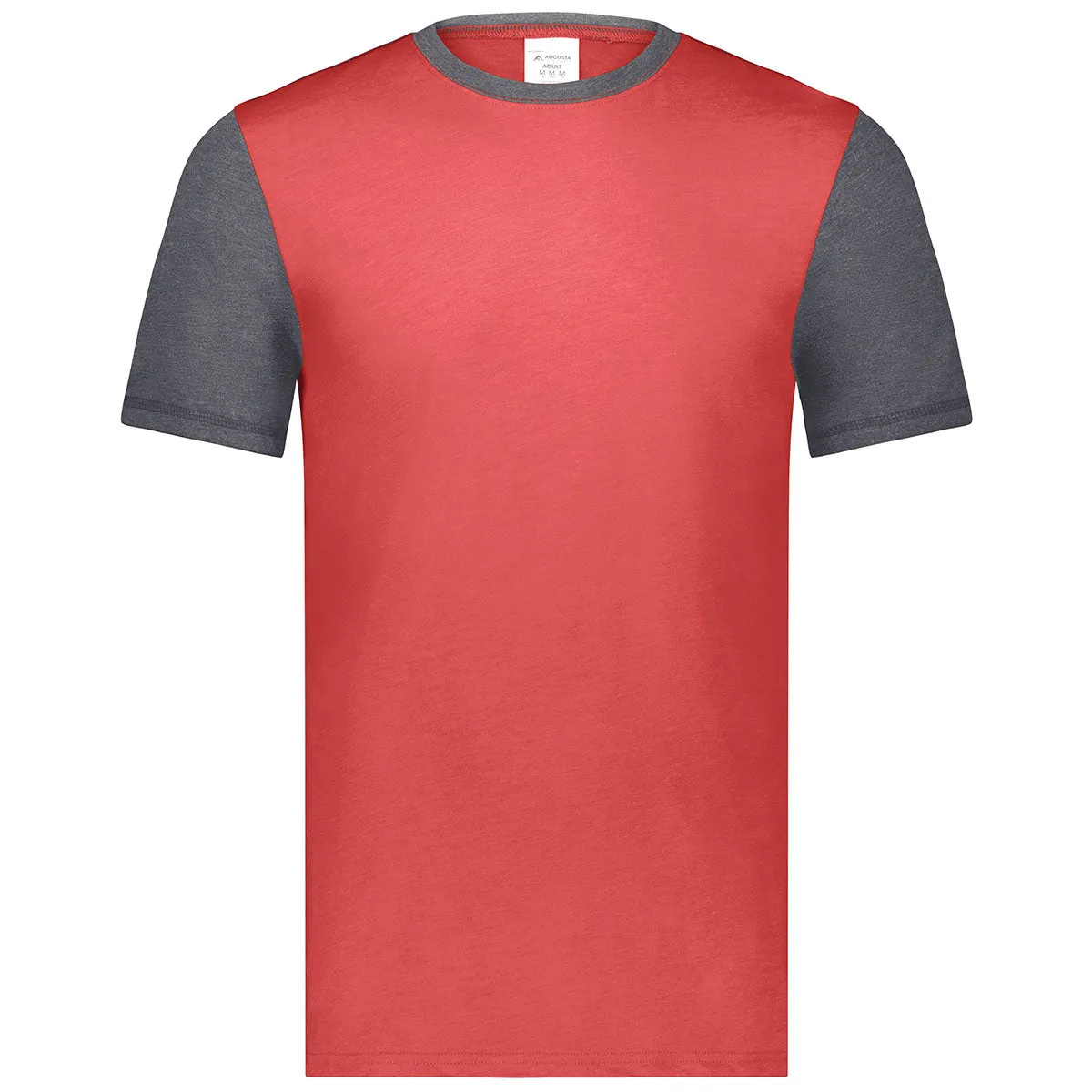 Augusta Sportswear Men's Scarlet Heather/Carbon Heather Gameday Vintage Ringer Tee