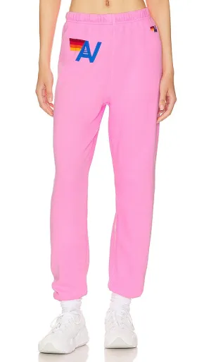 Aviator Nation Logo Sweatpants in Pink