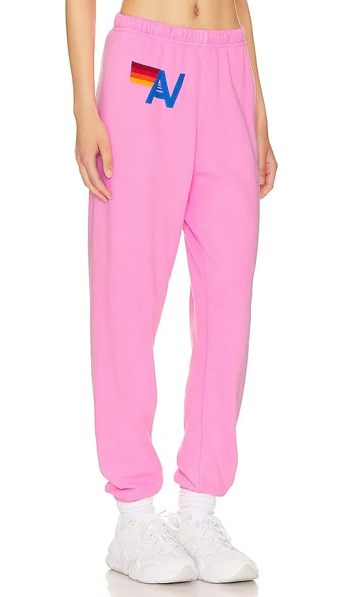 Aviator Nation Logo Sweatpants in Pink