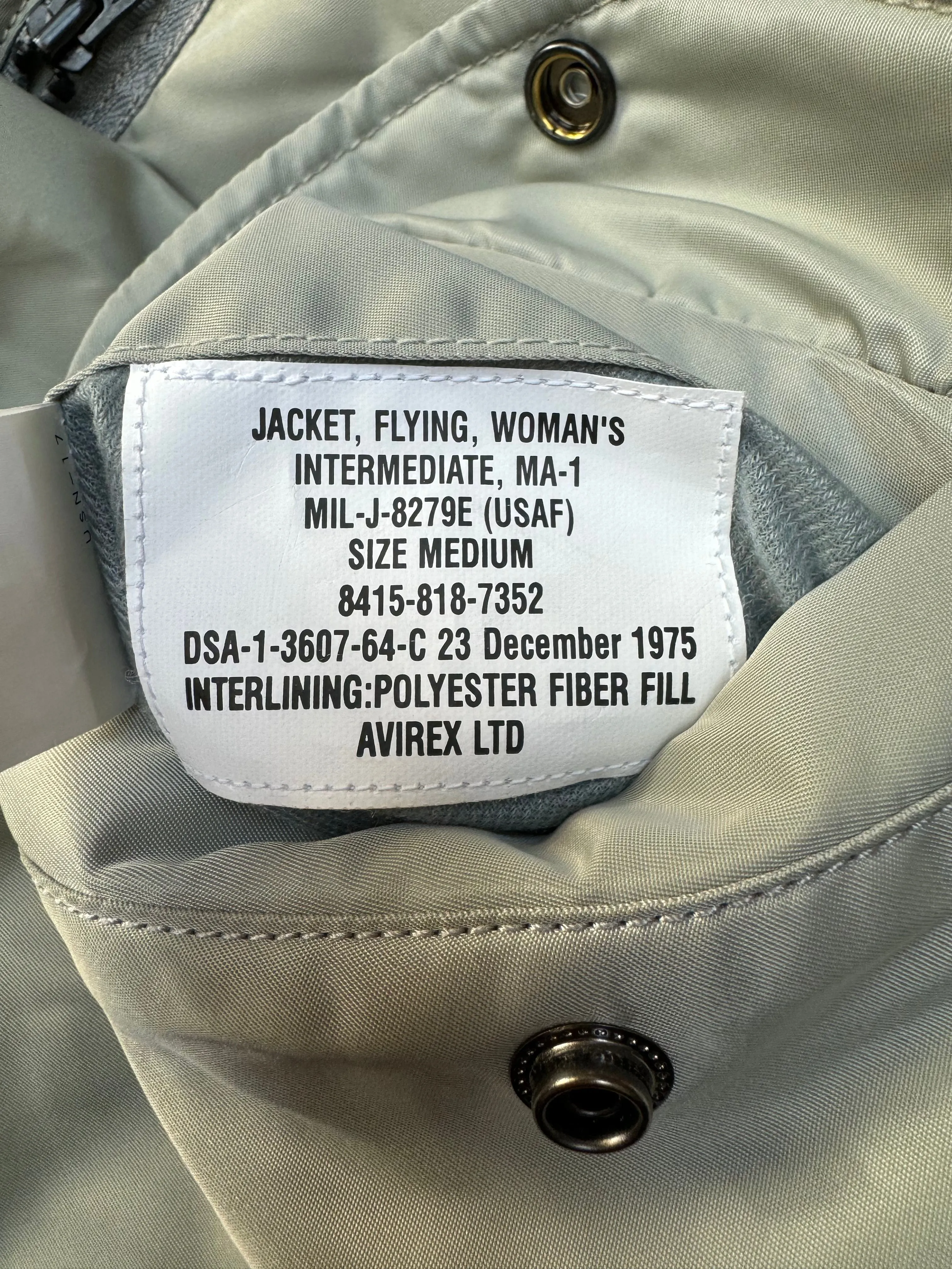 Avirex Logo Spellout MA-1 Bomber Jacket