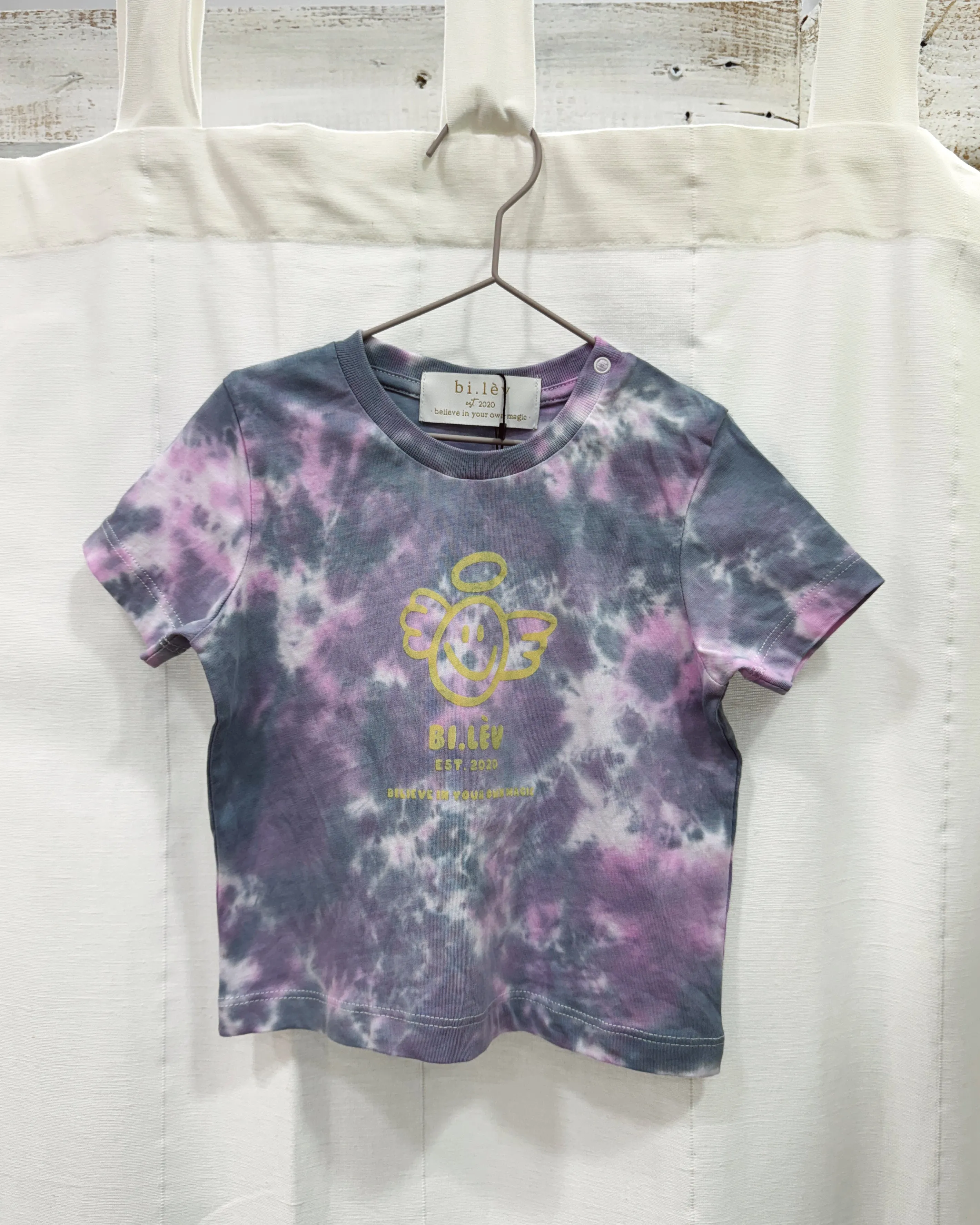 BABY & KIDS ANGEL BLACK PINK - Tie Dye Organic Cotton T-shirt